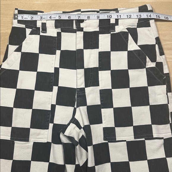 P & CO Service Fatigue Pants Black Checkerboard UK Sz 10/US Sz 6 - Picture 11 of 13